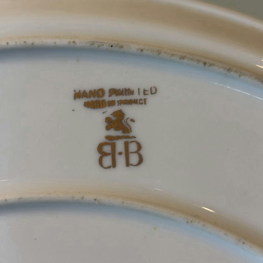 BIRKS Hand Painted French Porcelain Bowl, Plate, and Serving Spoon - image 7 of 10
