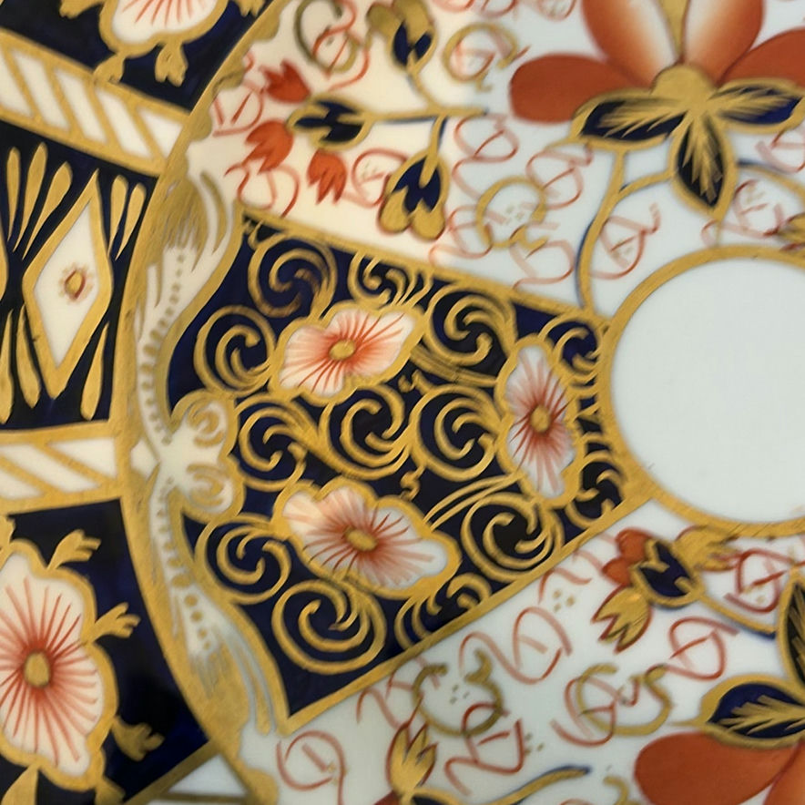 Royal Crown Derby Porcelain Plate and White Saucers - image 4 of 10