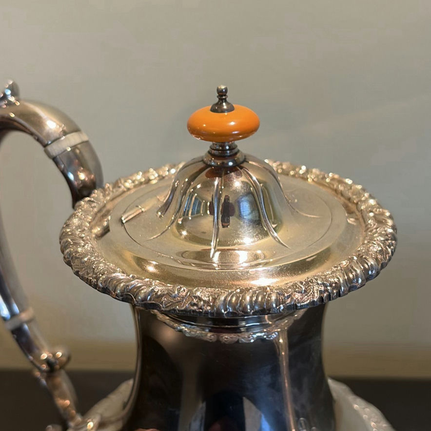 Silver Plate Tea and Coffee Serving Set with Tray - image 9 of 31