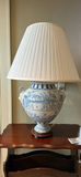 Blue and White Ceramic Table Lamp - from Italian Pharmacy Urn - thumbnail 1 of 12