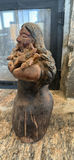 Mexican Red Clay Folk Art - Woman with Flowers - thumbnail 3 of 8