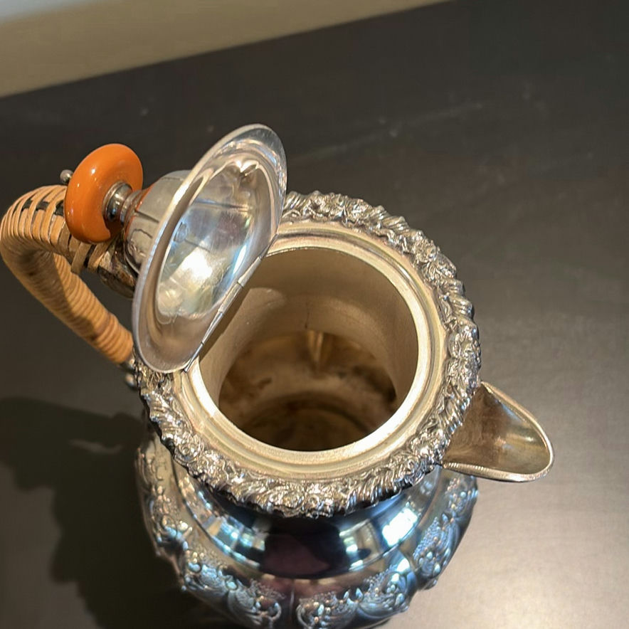 Silver Plate Tea and Coffee Serving Set with Tray - image 4 of 31
