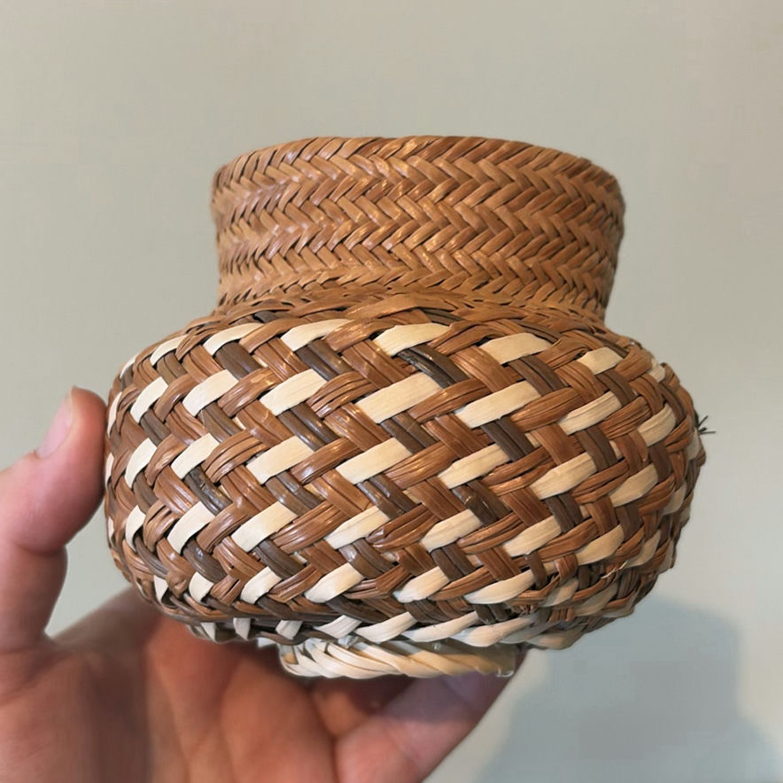 Two Indigenous Handwoven Wicker Baskets - image 9 of 11