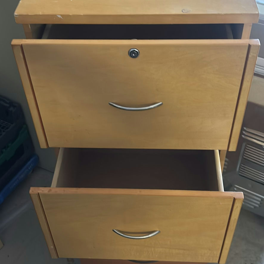 Stacked Wooden Filing Cabinets with Drawers - image 3 of 6