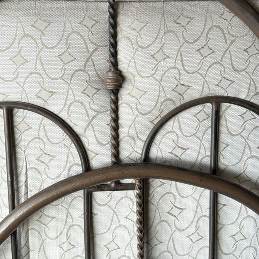Ornate Metal Bed Headboard and Footboard - image 6 of 7
