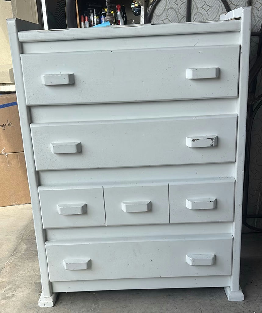 White Wooden Dresser with Multiple Drawers - image 1 of 4
