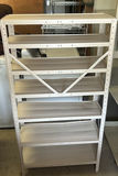 White Metal Storage Shelving Units - thumbnail 1 of 10