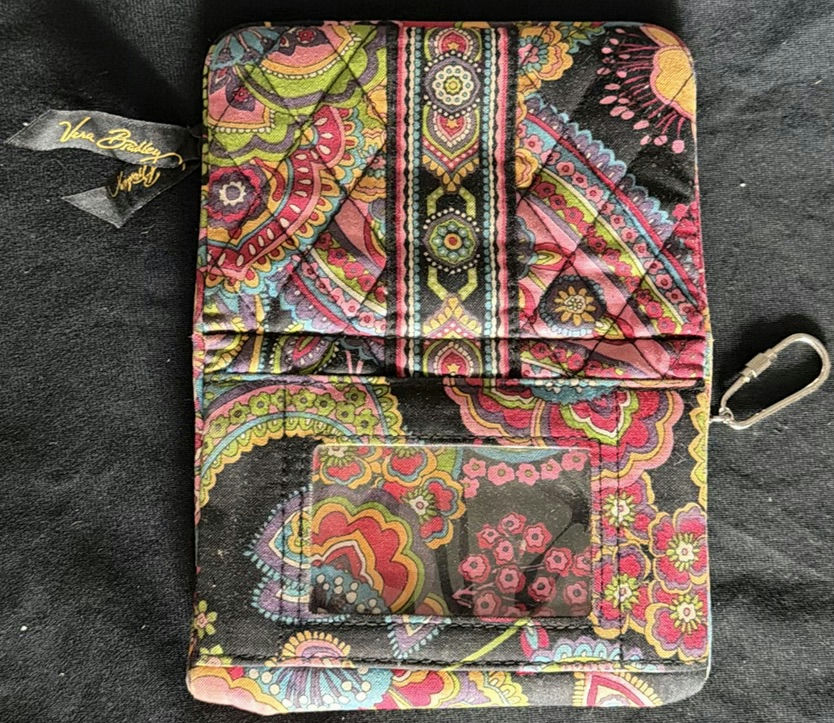 Strawberry-patterned vintage tin box and paisley fabric pouch - image 3 of 5