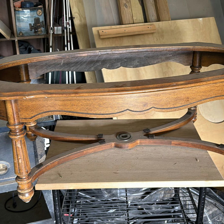Oval Wooden Coffee Table with Glass Top - image 2 of 6