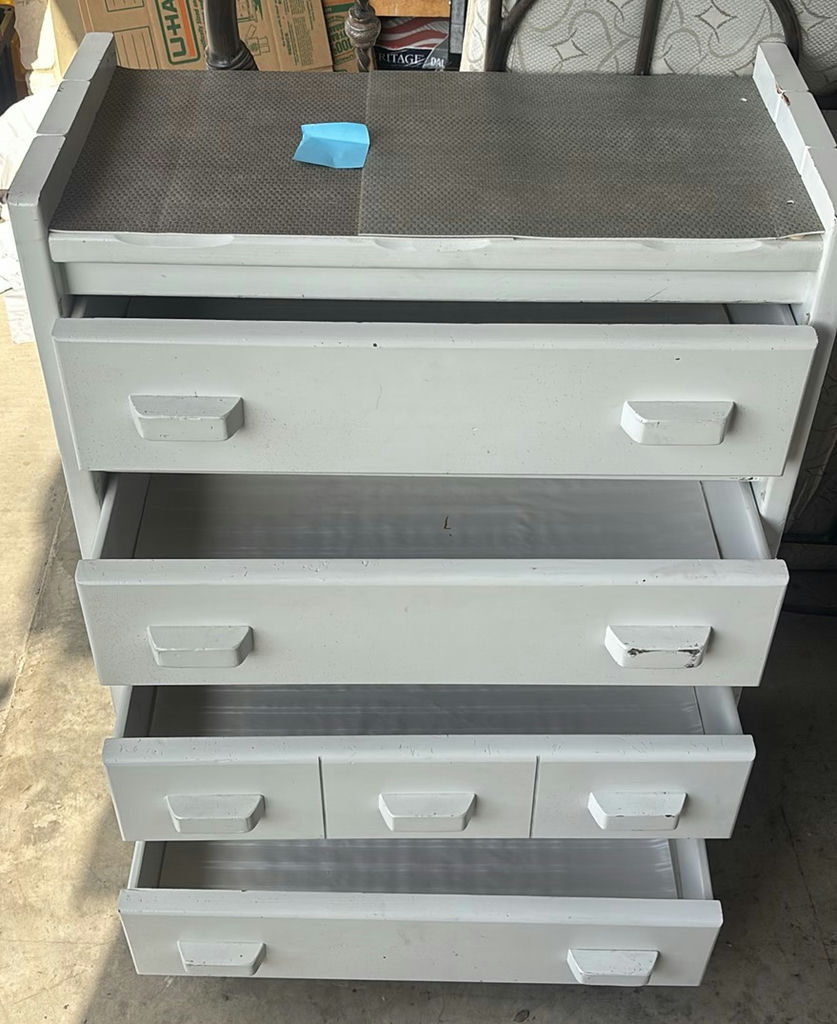 White Wooden Dresser with Multiple Drawers - image 2 of 4