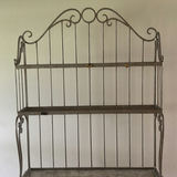 Metal Baker’s Rack with Stone Shelves and Floor Lamp - thumbnail 2 of 8