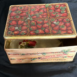Strawberry-patterned vintage tin box and paisley fabric pouch - thumbnail 5 of 5