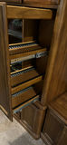 Wooden Wall Unit Cabinet with Glass Doors and Central Mirror - thumbnail 8 of 8