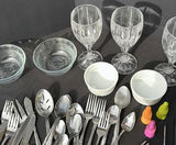 Assorted Kitchenware, Flatware, Glassware, and Decorative Spoons - thumbnail 6 of 7