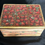 Strawberry-patterned vintage tin box and paisley fabric pouch - thumbnail 4 of 5