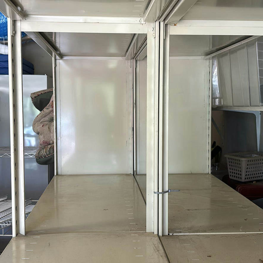 White Metal Storage Shelving Units - image 5 of 10