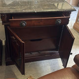 Pair of Wooden Cabinets with Marble Tops - thumbnail 5 of 6