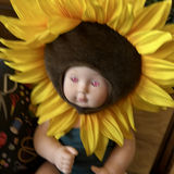 Baby Doll with Sunflower Headpiece, Decorative Pillow, and Eyeglasses Case - thumbnail 2 of 4