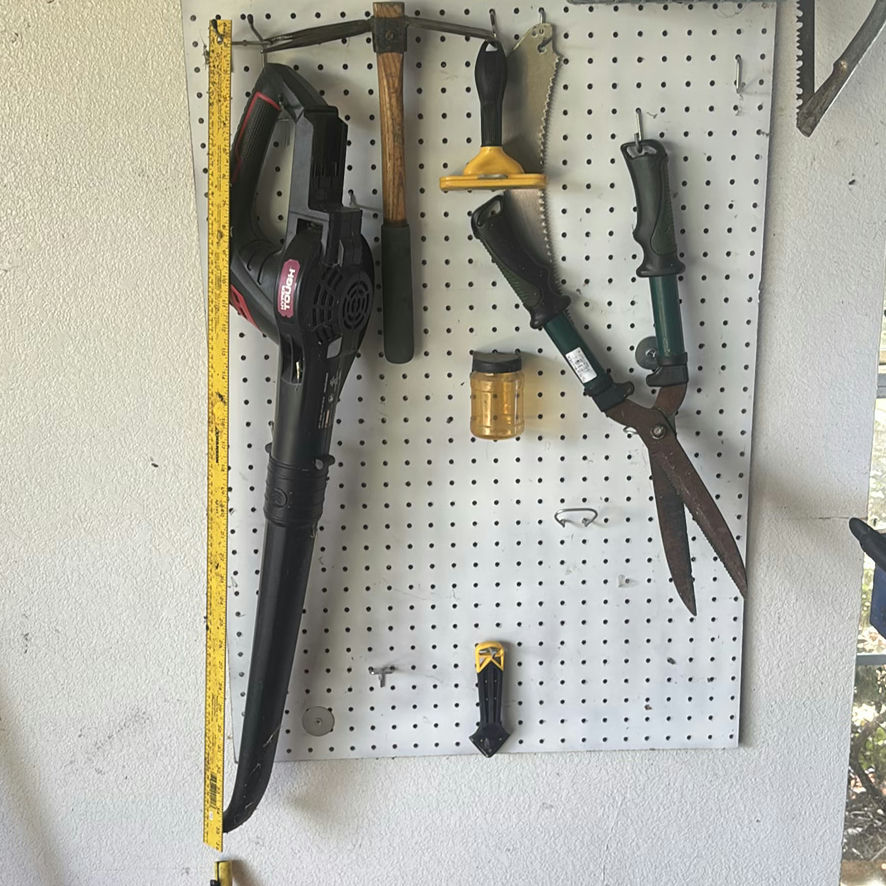 Pegboard with Assorted Hand and Yard Tools - image 3 of 5