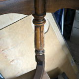 Oval Wooden Coffee Table with Glass Top - thumbnail 3 of 6
