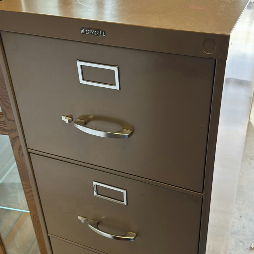 Anderson Hickory Four-Drawer Metal Filing Cabinet - image 1 of 5