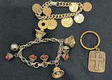 Assorted Charm Bracelets with Coins and Pendants - thumbnail 2 of 4