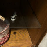 Wooden Wall Unit Cabinet with Glass Doors and Central Mirror - thumbnail 7 of 8