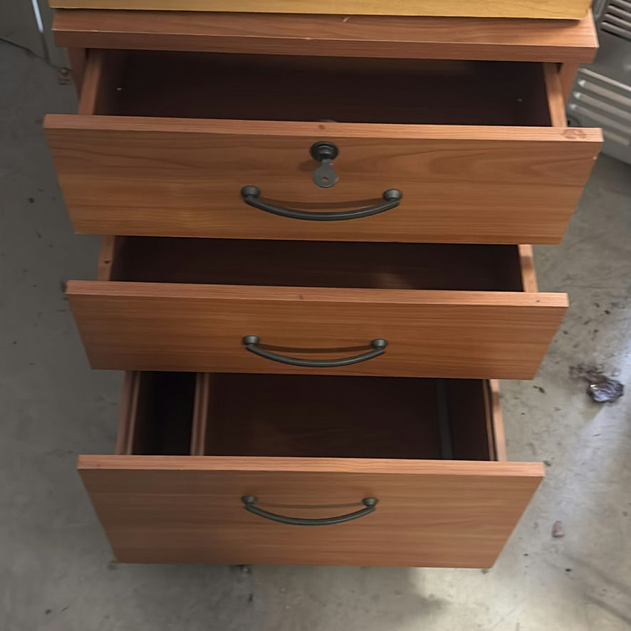 Stacked Wooden Filing Cabinets with Drawers - image 4 of 6