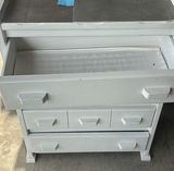White Wooden Dresser with Multiple Drawers - thumbnail 4 of 4