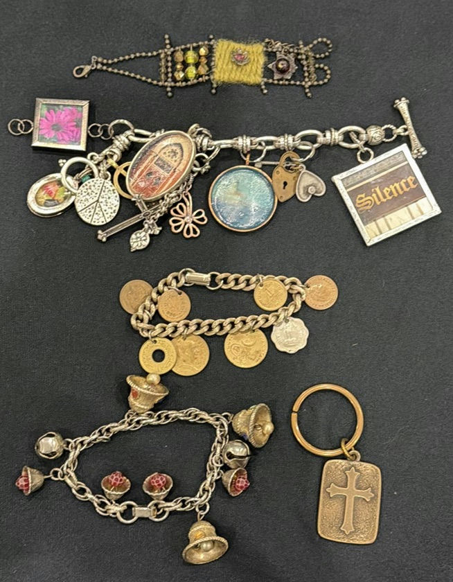 Assorted Charm Bracelets with Coins and Pendants - image 1 of 4
