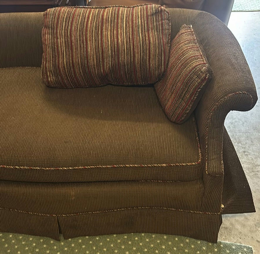Upholstered Loveseat with Striped Accent Pillows - image 2 of 6