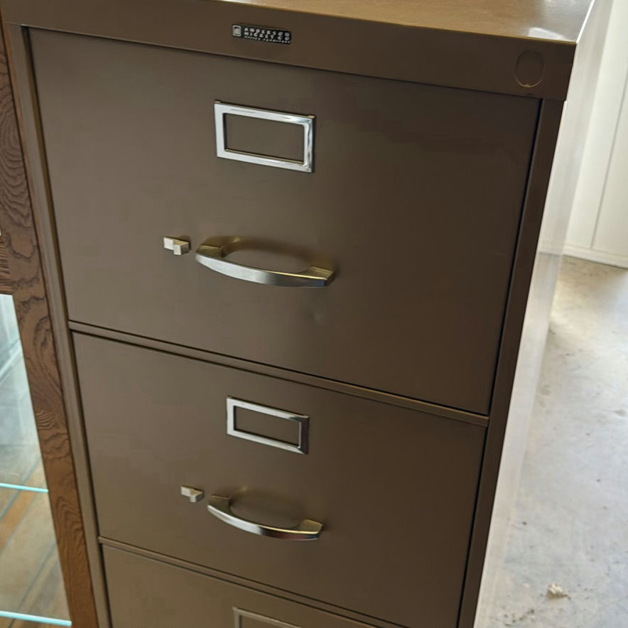 Anderson Hickory Four-Drawer Metal Filing Cabinet - image 3 of 5