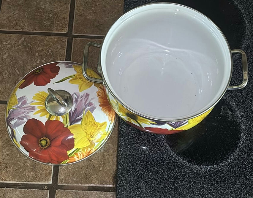 Floral Stock Pot with Lid, Glass Bowl, and Ceramic Dish Set - image 3 of 9