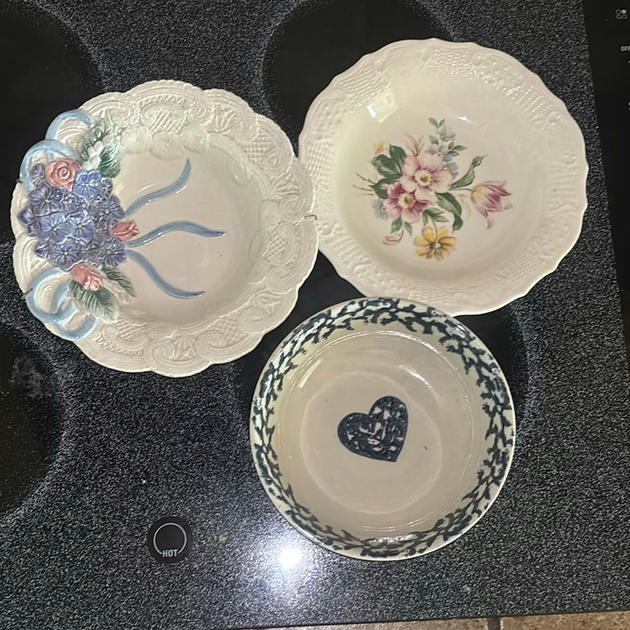 Floral Stock Pot with Lid, Glass Bowl, and Ceramic Dish Set - image 6 of 9