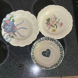 Floral Stock Pot with Lid, Glass Bowl, and Ceramic Dish Set - thumbnail 6 of 9