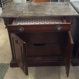 Pair of Wooden Cabinets with Marble Tops - thumbnail 4 of 6