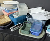 Assorted Storage Bins, Baskets, and Lids - thumbnail 1 of 7