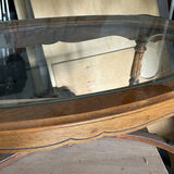 Oval Wooden Coffee Table with Glass Top - thumbnail 5 of 6