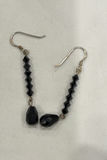 Black bead jewelry set (fringe necklace, geometric bead necklace, bracelet, and drop earrings) - thumbnail 3 of 4