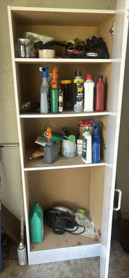 Assorted Garage Tools and Household Cleaning Supplies - Image 1 of 9