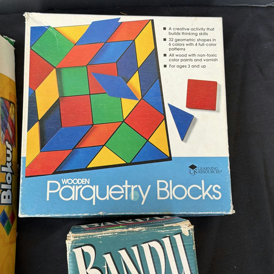 Blokus, Boggle, Bandu, Wig Out!, and Wooden Parquetry Blocks Games - image 5 of 6