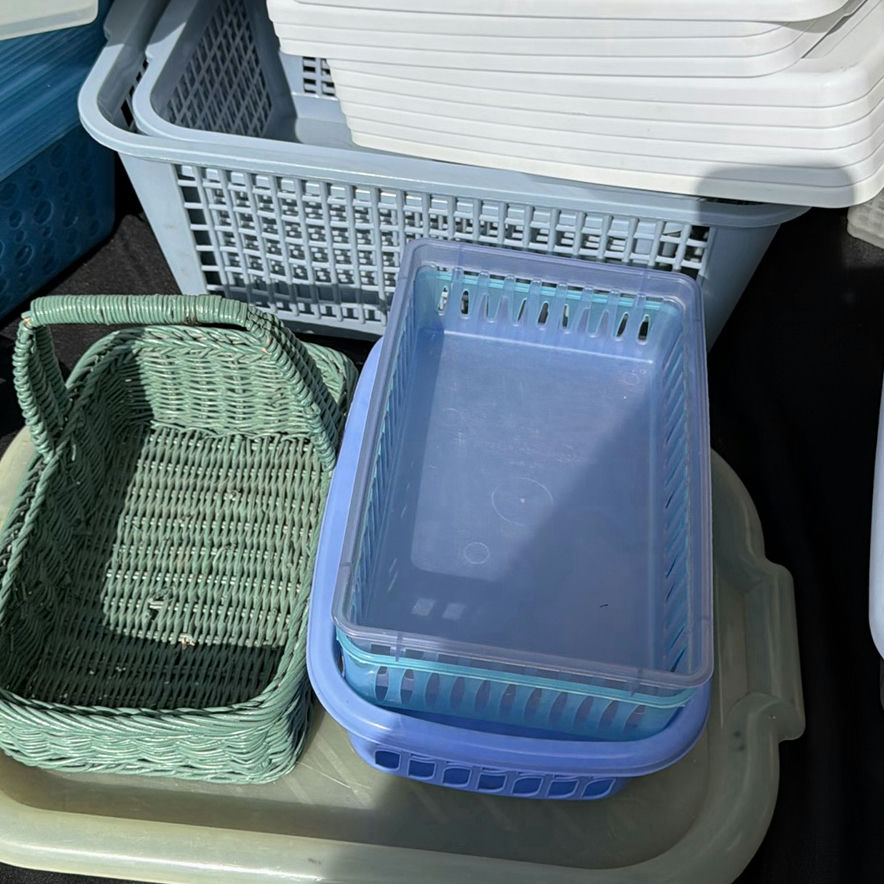 Assorted Storage Bins, Baskets, and Lids - image 4 of 7