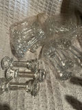 Vintage silverplate teapot set with lids and crystal weights - thumbnail 5 of 5