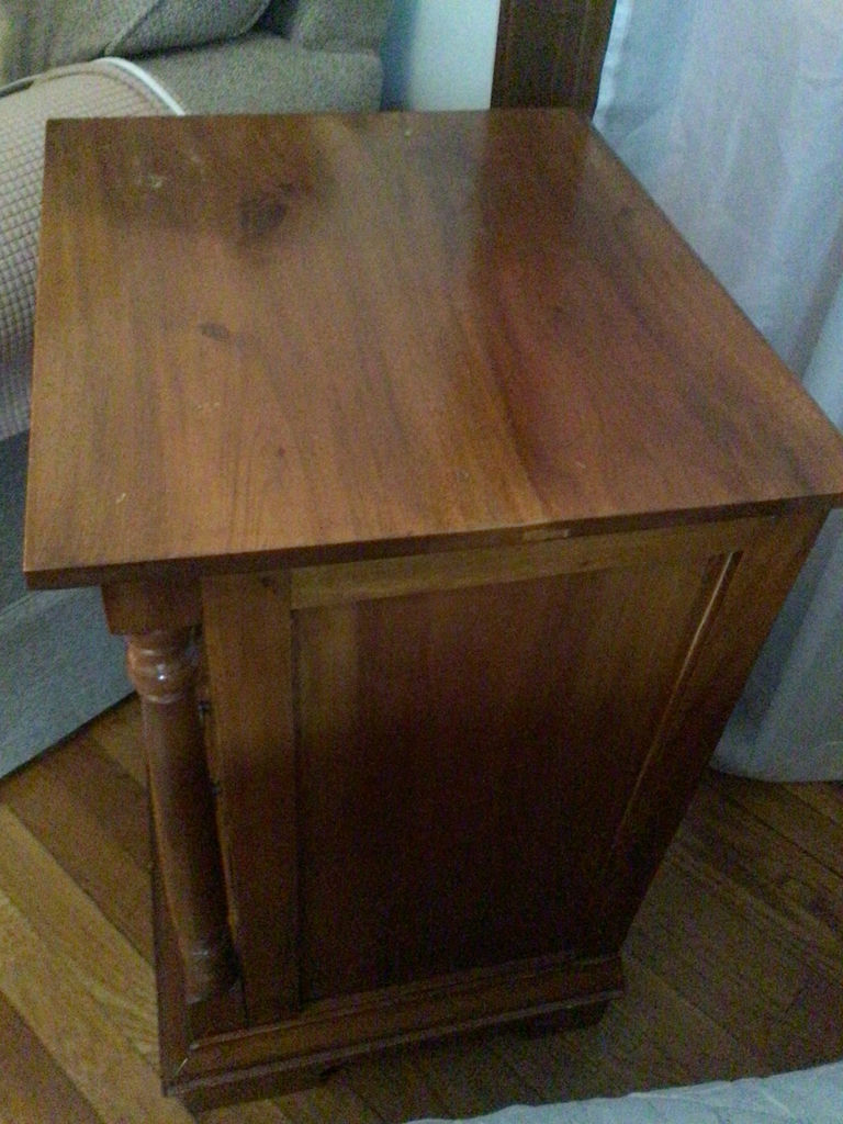 Wooden bedside cabinet with four drawers - image 3 of 3