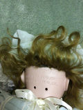 Porcelain doll in pale blue lace dress with bonnet - thumbnail 2 of 3