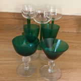 Green and Clear Glass Stemware Set - thumbnail 1 of 3