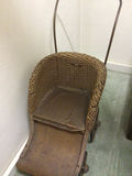 Blonde doll in pink dress and a wicker doll carriage with a second doll - thumbnail 4 of 4