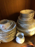Floral porcelain dinnerware set with tureen - thumbnail 4 of 6