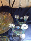 Iridescent Glass Bowls and Candlesticks - thumbnail 4 of 4