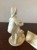 White ceramic cloaked figure with animal companions figurine - thumbnail 3 of 4